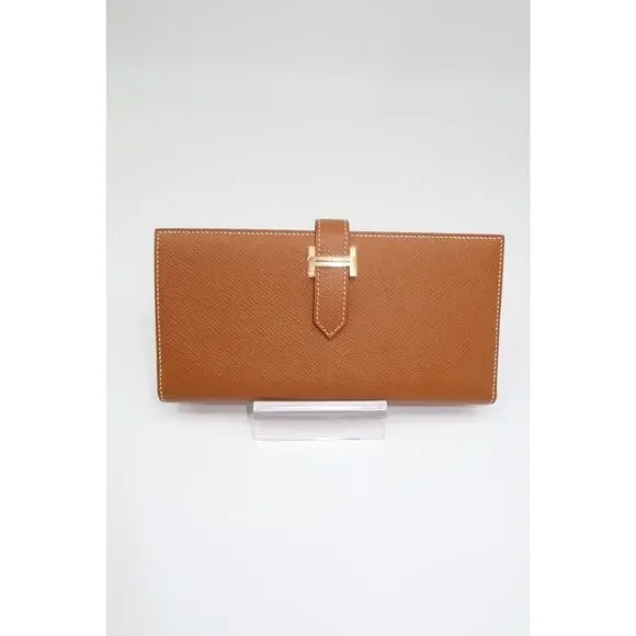 Hermès Bearn Souffle Gusseted Brown Leather Wallet - Picture 2 of 7